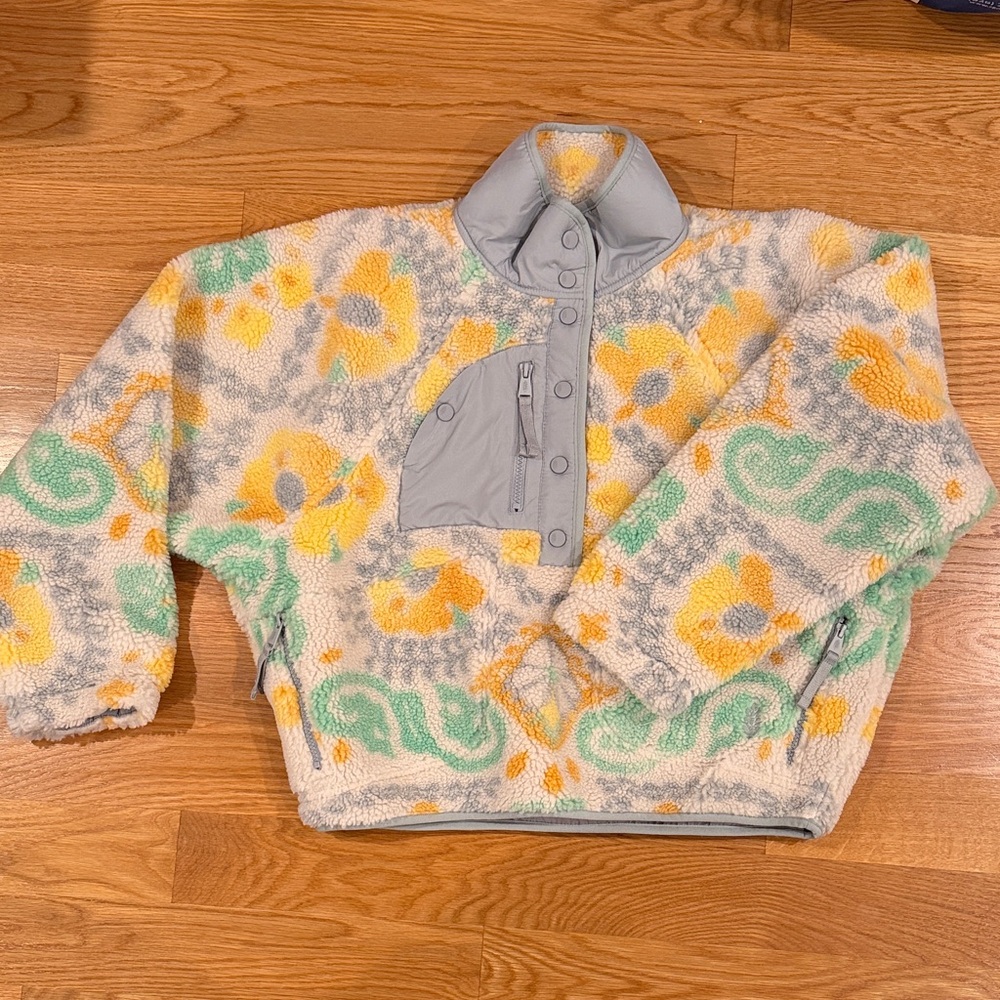 Free People Hit the Slopes Printed Fleece Pullover
